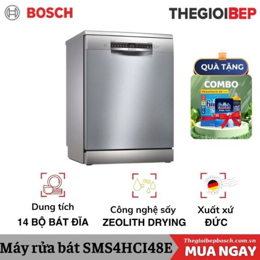 Máy rửa chén bát độc lập Bosch SMS4HCI48E Seri 4