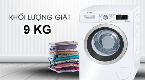 Đánh giá máy giặt Bosch có tốt không? 2 Dung tích sử dụng của máy giặt Bosch.