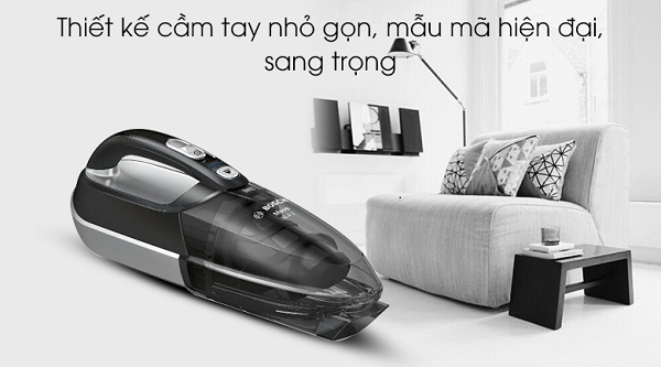 Máy hút bụi cầm tay Bosch BHN14090 giá rẻ, chính hãng 2 thiết kế nhỏ gọn, tay cầm hiện đại, dễ sử dụng
