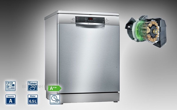 Đánh giá máy rửa bát Bosch SMS46MI05E 3 Độ ồn khi hoạt động thấp
