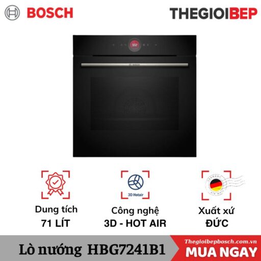 Lò nướng âm tủ 71L Bosch HBG7241B1