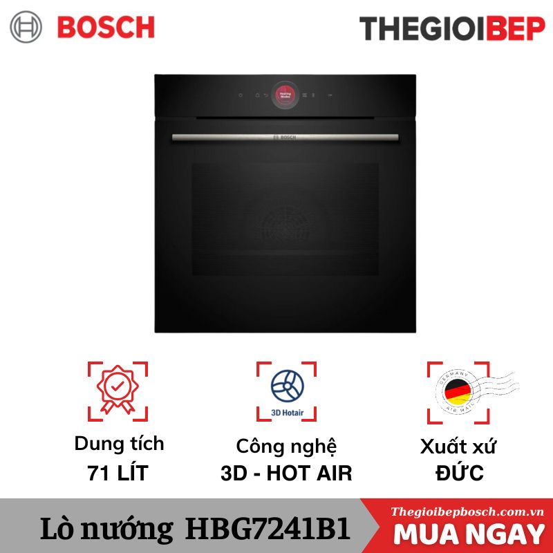 Lò nướng âm tủ 71L Bosch HBG7241B1 Lò nướng âm tủ 71L Bosch HBG7241B1