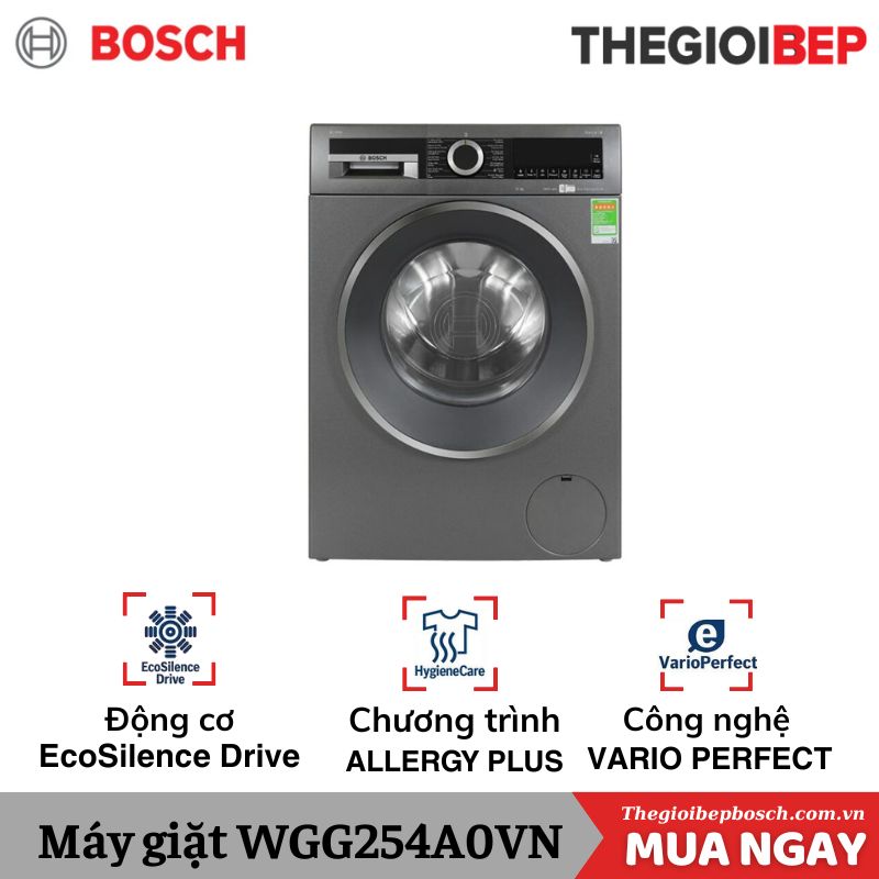 Máy giặt Bosch 10kg WGG254A0VN cửa trước Máy giặt Bosch 10kg WGG254A0VN cửa trước
