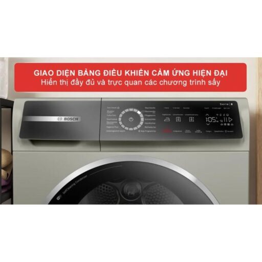 Bảng điêu khiển máy sấy bơm nhiệt Bosch 9kg WQB246CX0 Serie 8