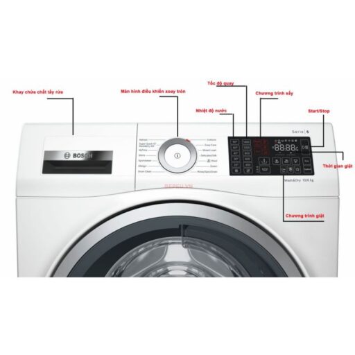 Máy giặt kết hợp sấy quần áo Bosch WDU28560GB 5 anh huong dan su dung wdu28560gb