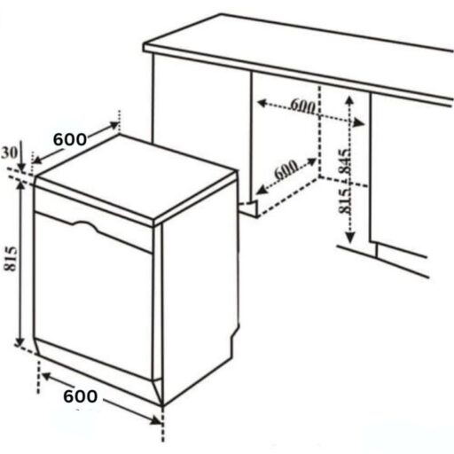 Máy rửa bát Bosch SMS4ENI02E serie 4, độc lập 8 anh kich thuoc lap dat bosch sms4eni02e
