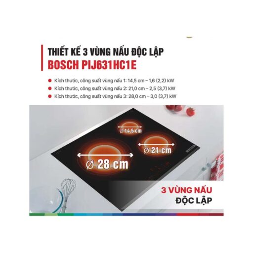 Bếp từ Bosch 3 vùng nấu PIJ631HC1E lắp âm 6 hinh anh lap dat bosch pij631hc1e