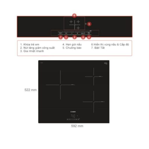 BẾP TỪ BOSCH PUC611BB1E 4 hinh anh thuc te bosch puc611bb1e 1