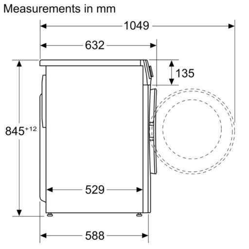 Máy giặt Bosch 9 kg WGA14400SG Serie 4 7 kich thuoc lap dat may giat bosch 9 kg wga14400sg serie 4