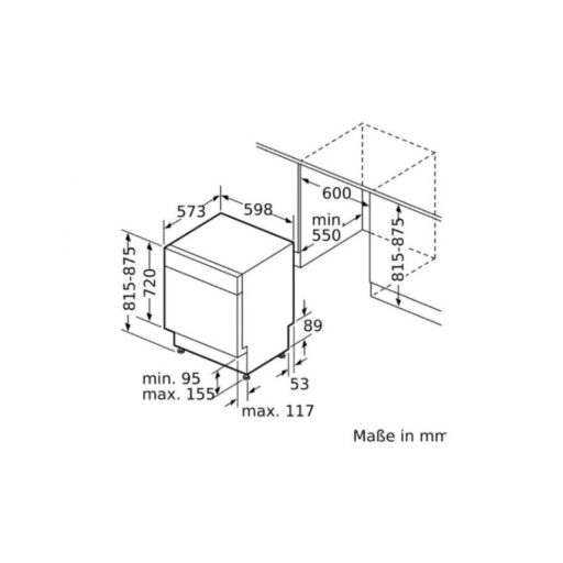 Máy rửa bát Bosch SMU6ZCS49E serie 6, bán âm 8 may rua bat bosch smu6zcs49e serie 6 3 2