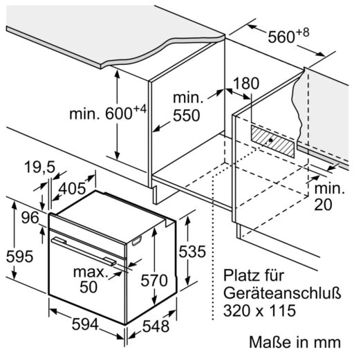 Lò nướng Bosch HBF011BA1T Series 2 dung tích 71L 4 Kt lo nuong Bosch 600mm