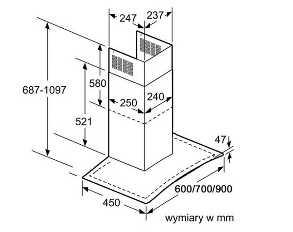 Máy hút mùi treo tường Bosch DWA09E651 4 may hut mui treo tuong bosch dwa09e651 boschnhapkhau 2