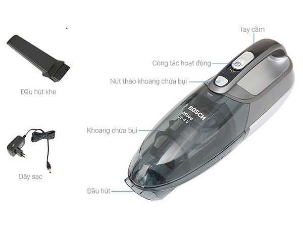 Máy hút bụi cầm tay Bosch BHN20110 giá rẻ, chính hãng 3 Cách lắp đặt máy hút bụi cầm tay Bosch BHN20110