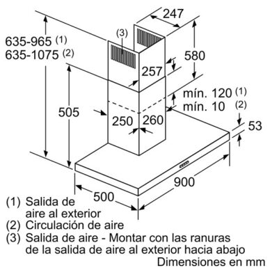Kích thước máy hút mùi Bosch DWB96BC50