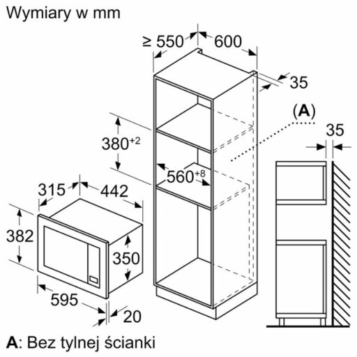 Lò vi sóng Bosch BEL620MB3 5 Kích thước lò vi sóng Bosch BEL620MB3