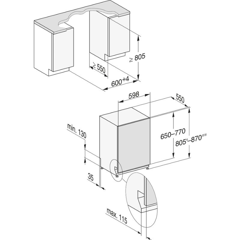 Máy rửa bát âm toàn phần Miele G 7650 SCVi AutoDos Máy rửa bát âm toàn phần Miele G 7650 SCVi AutoDos