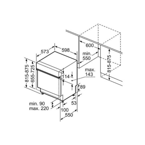 Máy rửa bát bán âm Bosch SMI6ZCS16E Serie 6 5 lap dat may rua bat ban am bosch smi6zcs16e serie 6