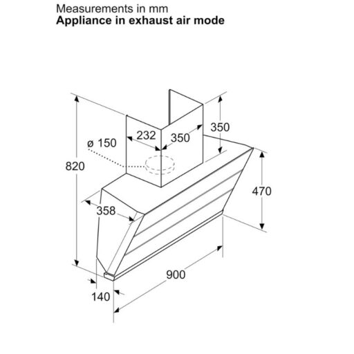 Máy hút mùi Bosch DWK98IJ60I 6 kich thuoc may hut mui bosch dwk98ij60i