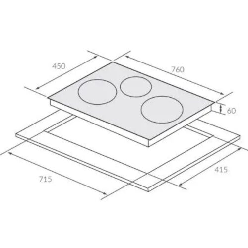 Kích thước bếp từ Eurosun EU-T881G