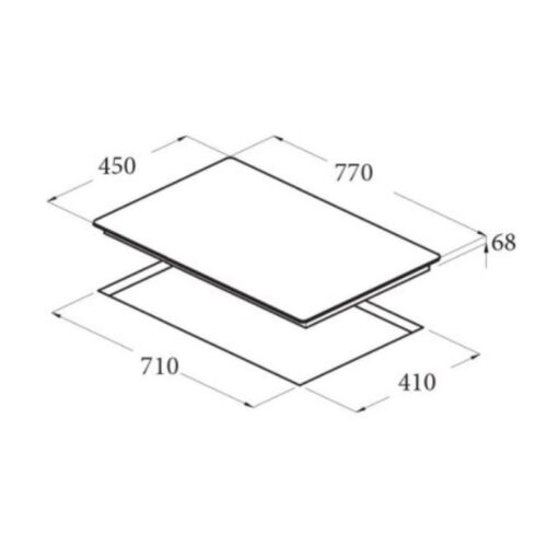 Kích thước bếp Điện Cata TCD 772