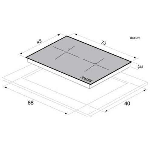 Kích thước của Bếp từ Spelier SPM 998Iplus