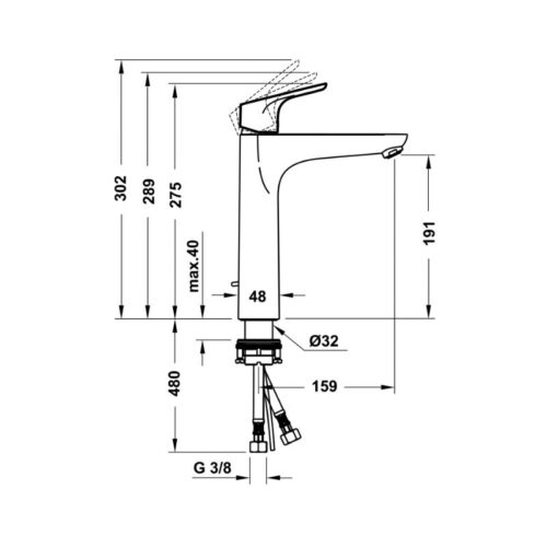 Vòi lavabo Hafele Focus 589.29.223 4 Cấu tạo vòi lavabo Hafele Focus 589.29.223