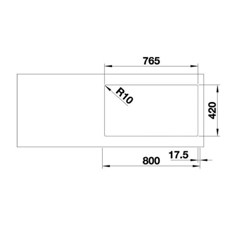 kích thước của Chậu rửa chén bát Hafele Blanco - Quatrus R15 435/285-IU 570.27.170 kích thước của Chậu rửa chén bát Hafele Blanco - Quatrus R15 435/285-IU 570.27.170
