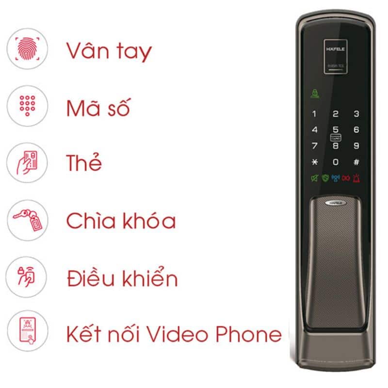 Chức năng Khóa cửa điện tử Hafele EL9500-TCS 912.05.353 Chức năng Khóa cửa điện tử Hafele EL9500-TCS 912.05.353