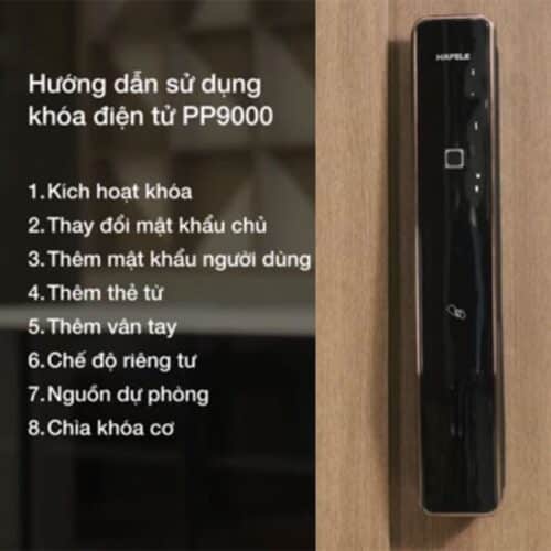 Khóa điện tử Hafele PP9000 912.05.691 8 Chức năng Khóa điện tử Hafele PP9000 912.05.691