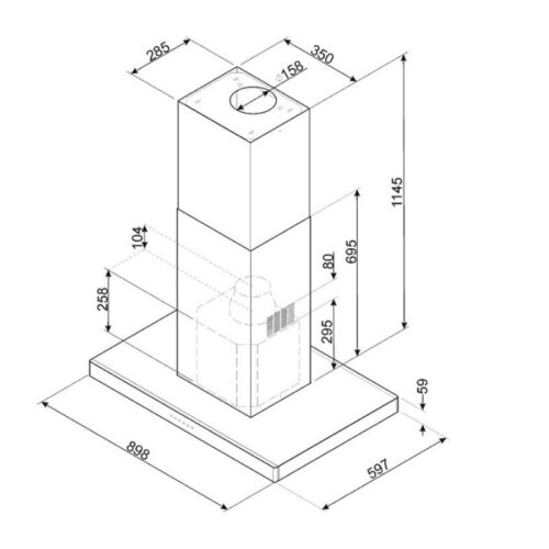 Hình ảnh 3d Häfele Smeg KI90XE 536.84.628