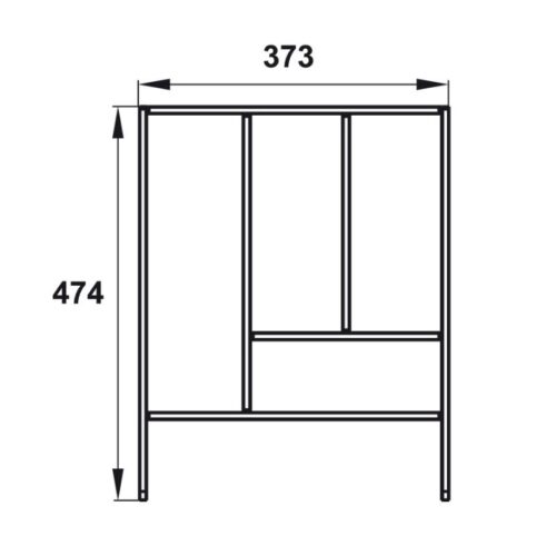 Kích thước bộ khay chia ngăn kéo Hafele 552.52.304