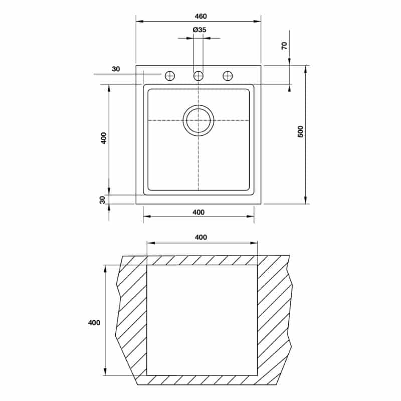 Kích thước Chậu rửa bát Hafele HS G4650 565.84.361 Chậu rửa bát Hafele HS G4650 565.84.361