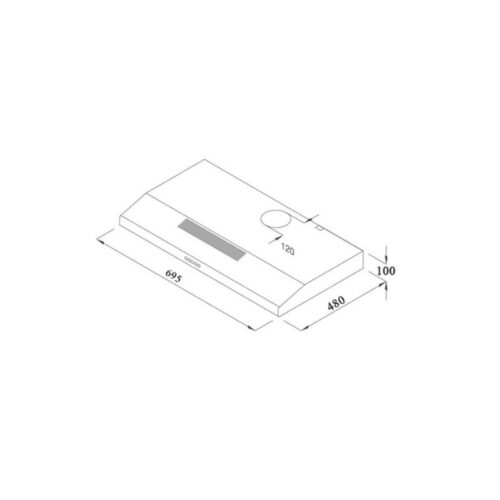 Kích thước máy hút mùi âm tủ Hafele HC-BI70B 538.86.095