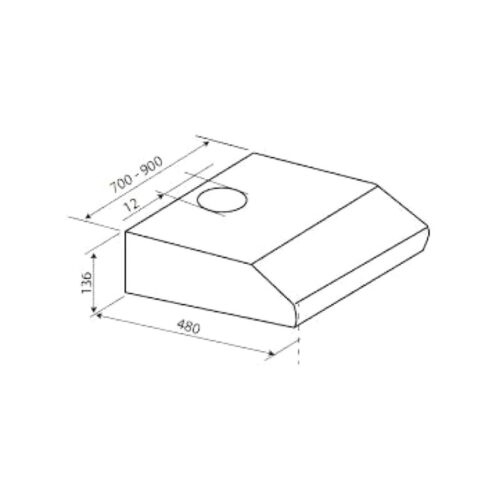 Máy hút mùi Hafele HH-BI70B 539.82.134 3 Kích thước máy hút mùi Hafele HH-BI70B 539.82.134
