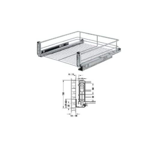 Rổ kéo tủ bếp dưới Hafele 540.24.287 4 Kích thước rổ kéo tủ bếp dưới Hafele 540.24.287