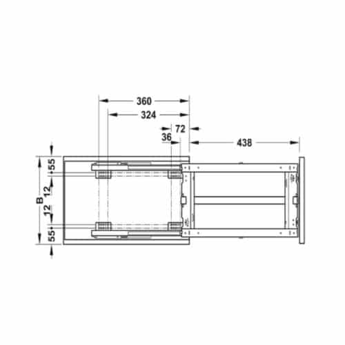Lắp đặt phụ kiện tủ bếp Hafele 545.11.373