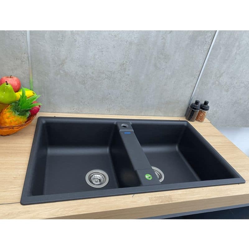 Mặt nghiêng Chậu rửa chén bát Hafele 567.68.340 Chậu rửa chén bát Hafele 567.68.340