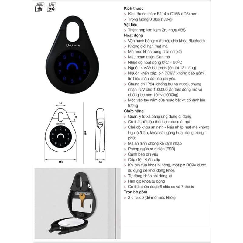 Mô tả Hộp khóa thông minh - EK5500-TB 912.05.381 Mô tả Hộp khóa thông minh - EK5500-TB 912.05.381
