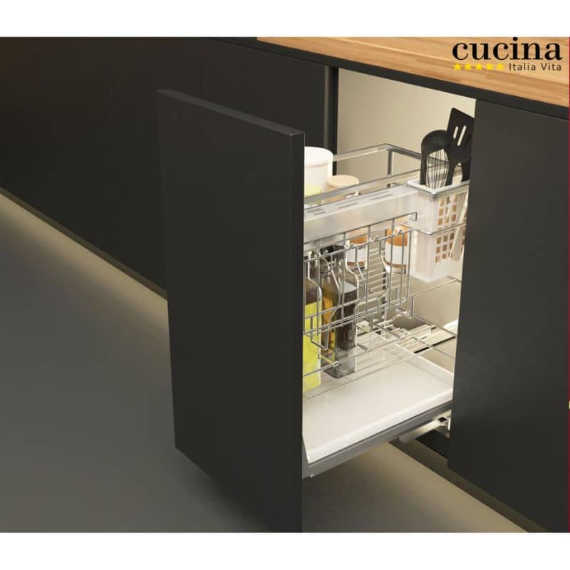 Ảnh bộ rổ dao thớt, chai lọ SONATA Cucina 549.20.215 mạ chrome Ảnh bộ rổ dao thớt, chai lọ SONATA Cucina 549.20.215 mạ chrome