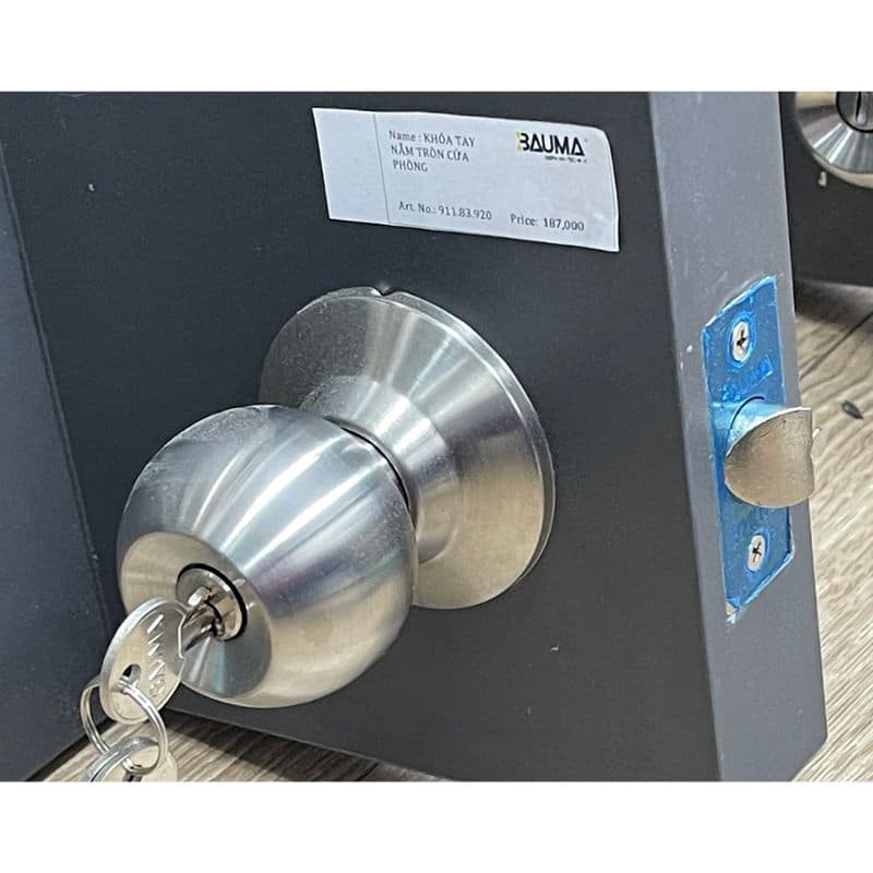 Ảnh thực tế khóa tay nắm tròn Bauma 911.83.920 Ảnh thực tế khóa tay nắm tròn Bauma 911.83.920