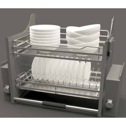 Rổ chén đĩa di động lướt dẹt LENTO Cucina 504.76.017 Inox 304 6 Ảnh thực tế rổ chén đĩa di động lướt dẹt LENTO Cucina 504.76.017 Inox 304
