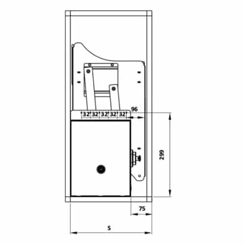 Rổ chén đĩa di động CUCINA LENTO 504.76.134 600mm Inox 304/ Xám 5 Kích thước rổ chén đĩa di động CUCINA LENTO 504.76.134 600mm Inox 304/ Xám