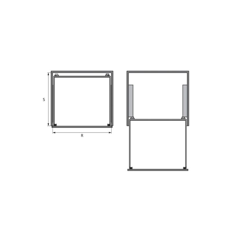 Bộ rổ bát đĩa Hafele Cappella 549.08.153 800mm Bộ rổ bát đĩa Hafele Cappella 549.08.153 800mm