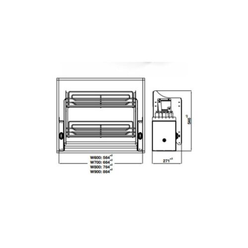 Bộ rổ nâng hạ Hafele Oria 504.76.507 800mm 3 Bộ rổ nâng hạ Hafele Oria 504.76.507 800mm