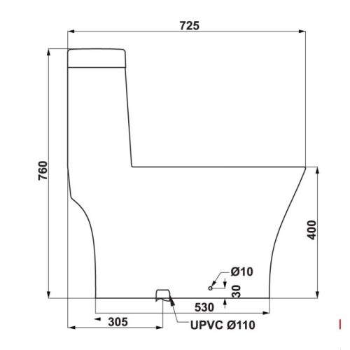 Bồn cầu 1 khối Sapporo Hafele 588.79.412 3 Kích thước bồn cầu 1 khối Sapporo Hafele 588.79.412