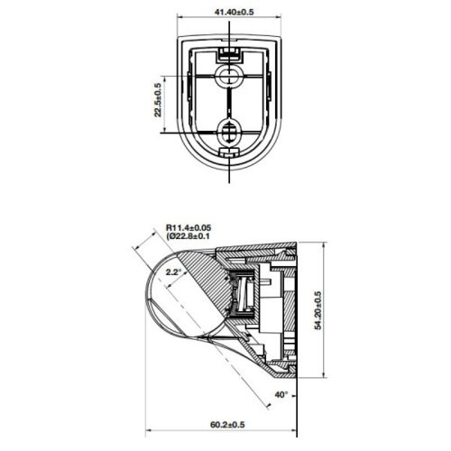 Kích thước giá đỡ sen tay Hafele 485.60.707
