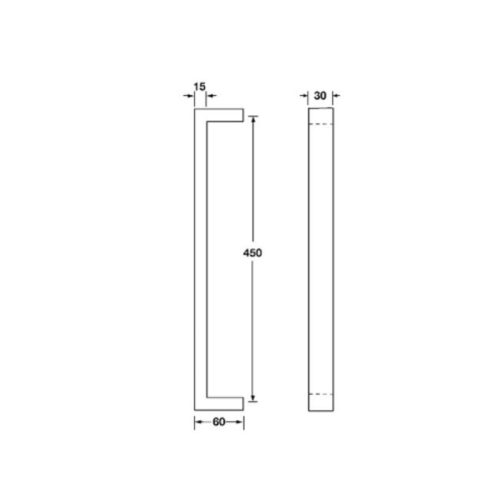Tay nắm kéo chữ H dài 1100 mm Hafele 903.02.000 3 Kích thước tay nắm kéo chữ H dài 1100 mm Hafele 903.02.000