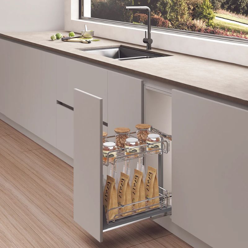 Giá gia vị Inox 304 Hafele Omero 547.10.062 250mm Giá gia vị Inox 304 Hafele Omero 547.10.062 250mm