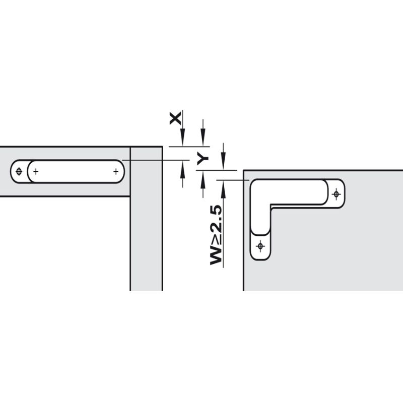 Kích thước bản lề âm 3 chiều Hafele 342.79.300-3 Kích thước bản lề âm 3 chiều Hafele 342.79.300-3