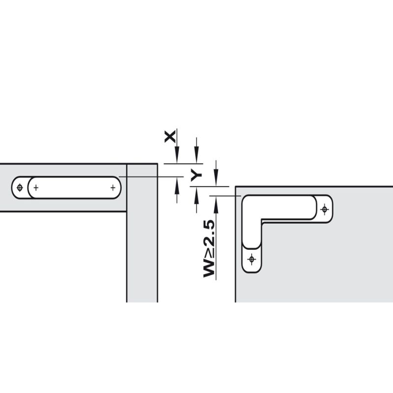 Kích thước bản lề âm 3 chiều Hafele 342.79.700-3 Kích thước bản lề âm 3 chiều Hafele 342.79.700-3